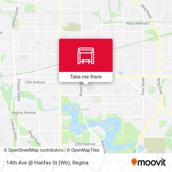 14th Ave @ Halifax St (Wb) map