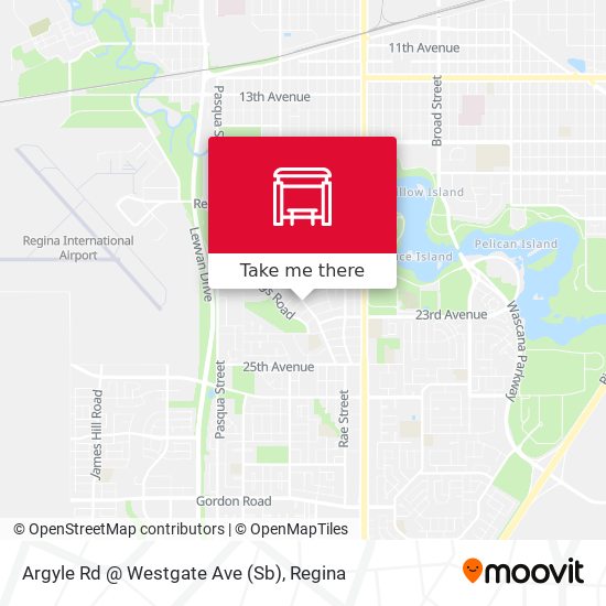 Argyle Rd @ Westgate Ave (Sb) map