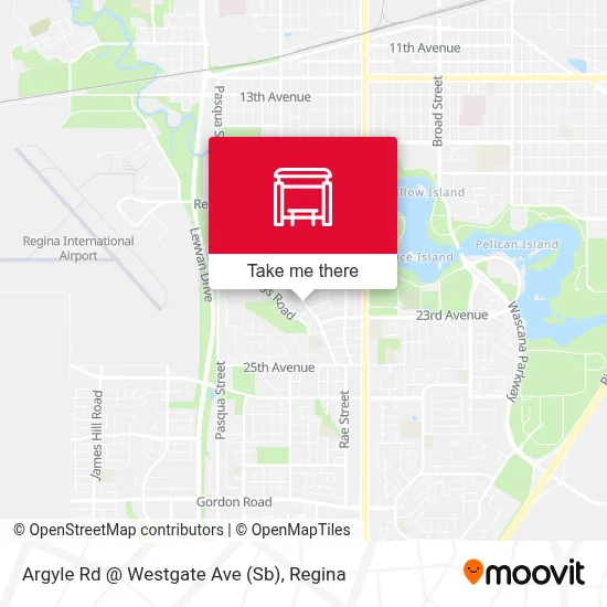 Argyle Rd @ Westgate Ave (Sb) map