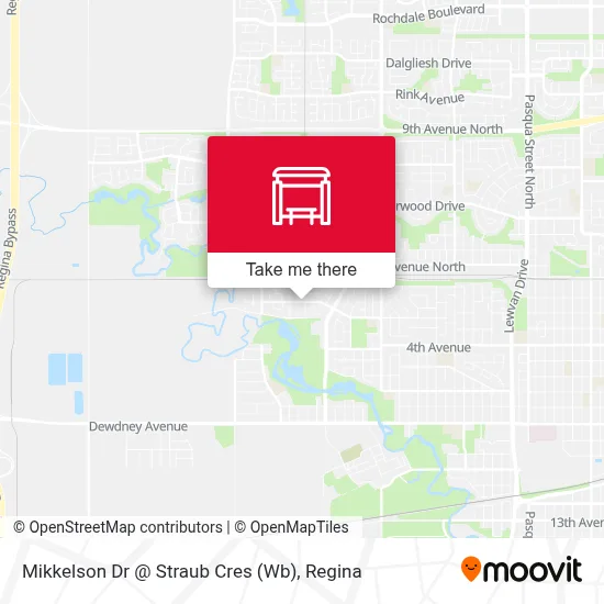 Mikkelson Dr @ Straub Cres (Wb) map