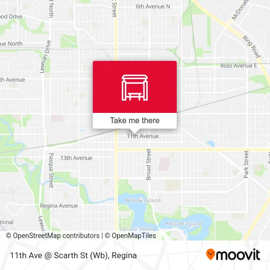 11th Ave @ Scarth St (Wb) map