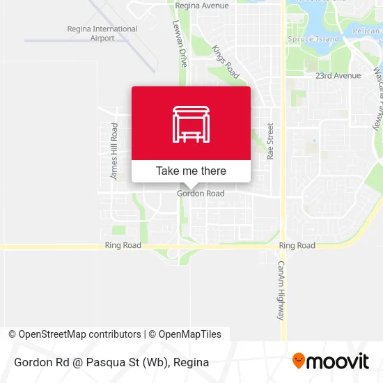 Gordon Rd @ Pasqua St (Wb) map
