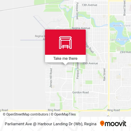 Parliament Ave @ Harbour Landing Dr (Wb) map