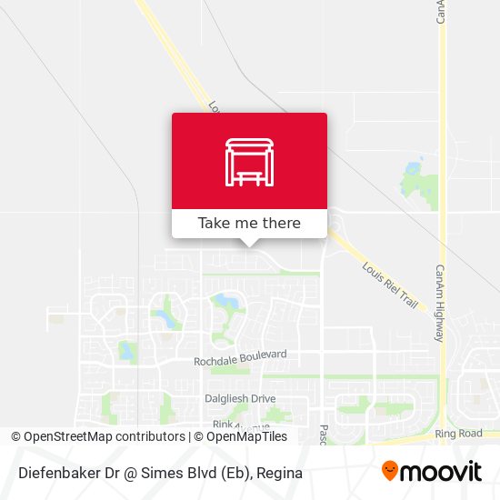 Diefenbaker Dr @ Simes Blvd (Eb) map