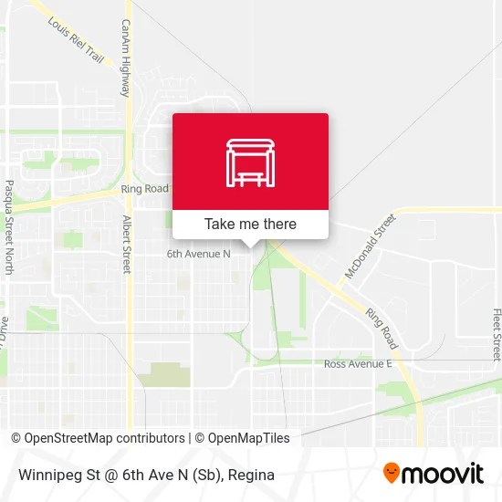 Winnipeg St @ 6th Ave N (Sb) map