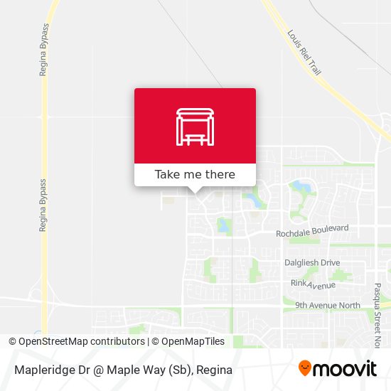 Mapleridge Dr @ Maple Way (Sb) map