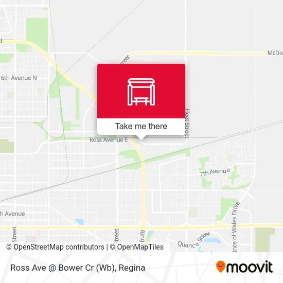 Ross Ave @ Bower Cr (Wb) map