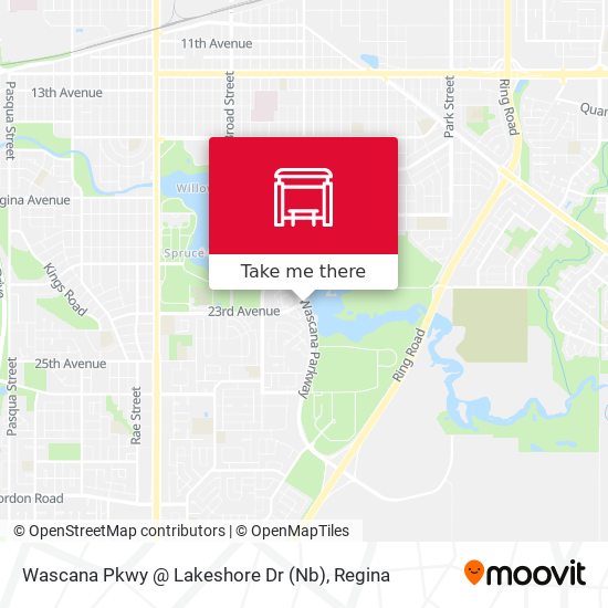 Wascana Pkwy @ Lakeshore Dr (Nb) map