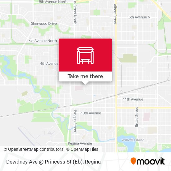 Dewdney Ave @ Princess St (Eb) map