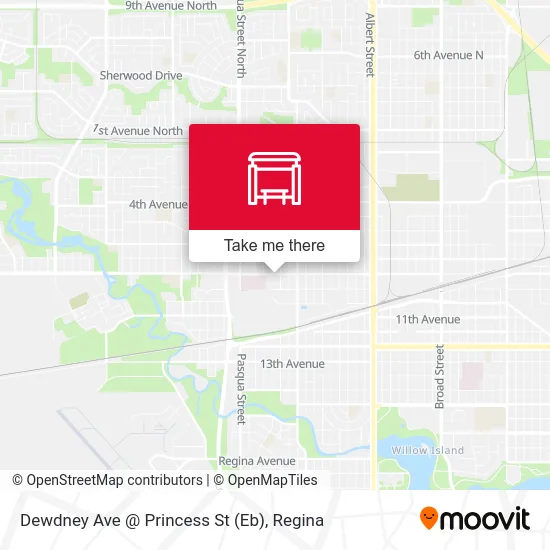 Dewdney Ave @ Princess St (Eb) map