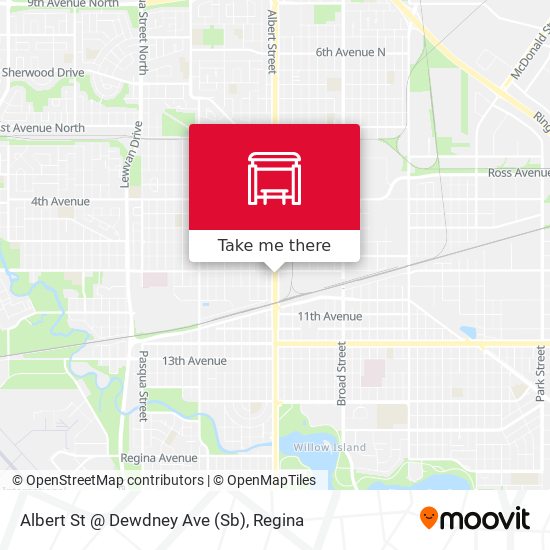 Albert St @ Dewdney Ave (Sb) map