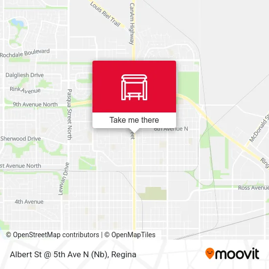 Albert St @ 5th Ave N (Nb) map