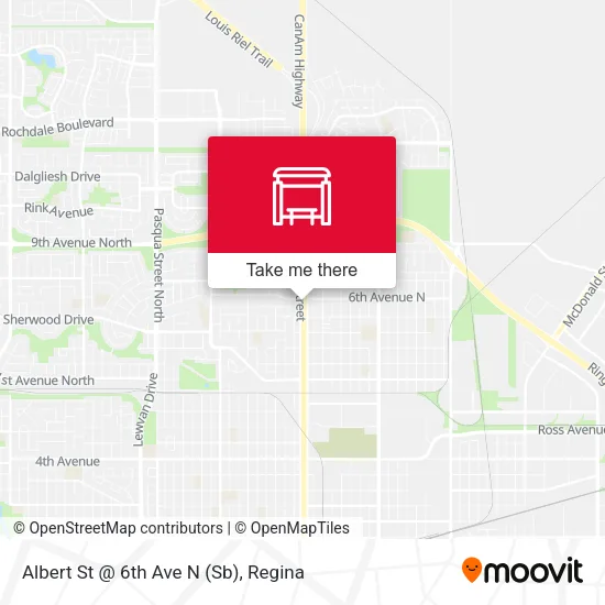 Albert St @ 6th Ave N (Sb) map