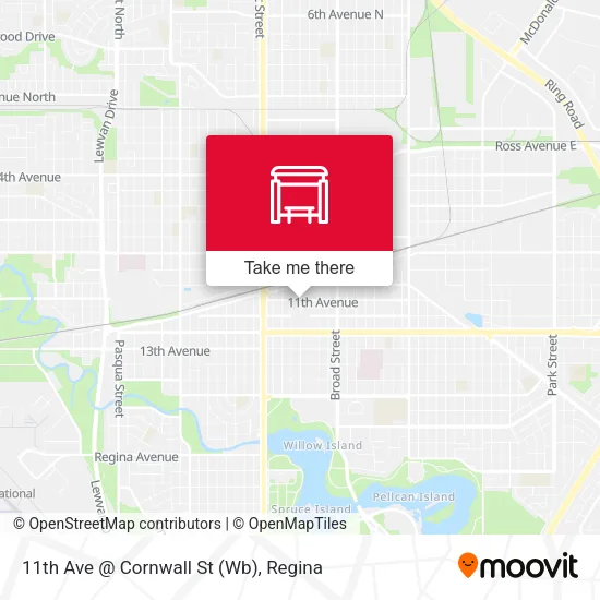 11th Ave @ Cornwall St (Wb) map