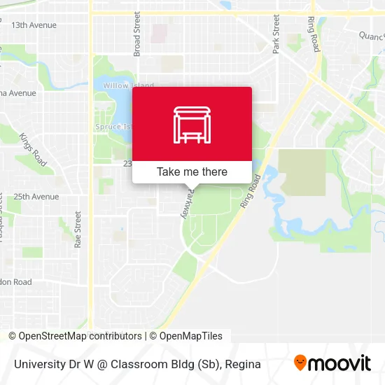 University Dr W @ Classroom Bldg (Sb) map