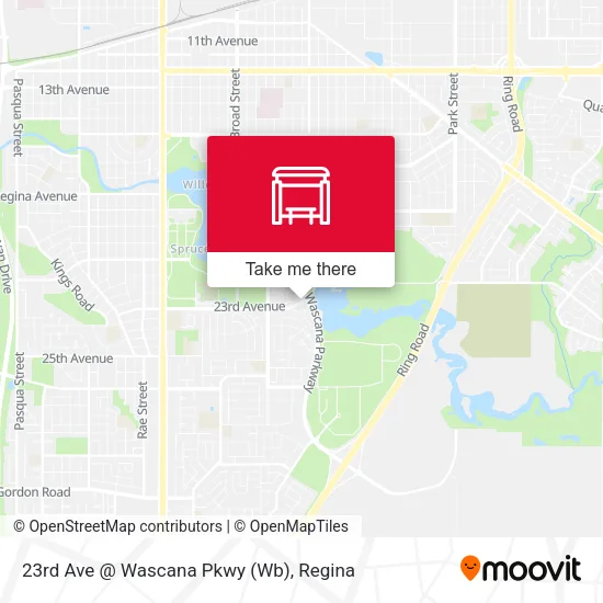 23rd Ave @ Wascana Pkwy (Wb) map