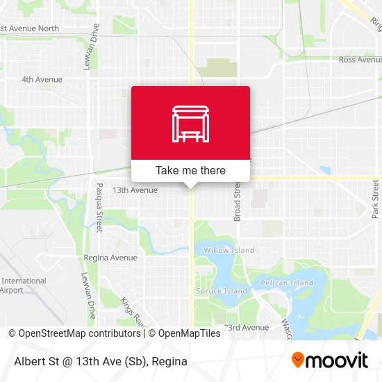 Albert St @ 13th Ave (Sb) map