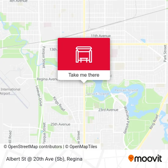 Albert St @ 20th Ave (Sb) map