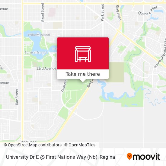 University Dr E @ First Nations Way (Nb) map