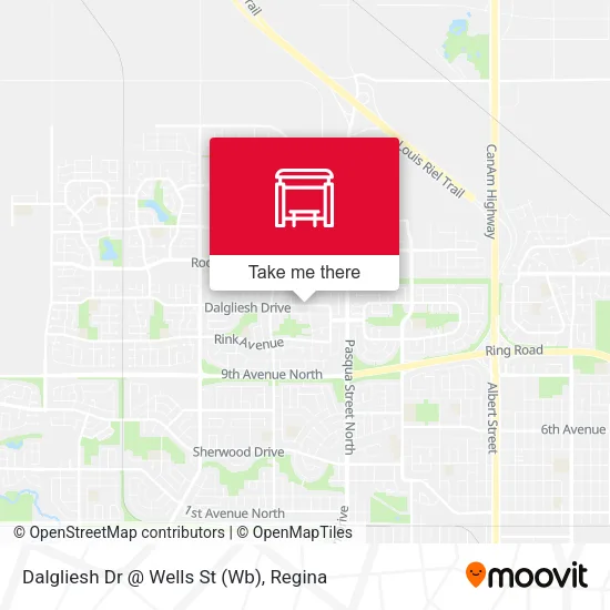 Dalgliesh Dr @ Wells St (Wb) map