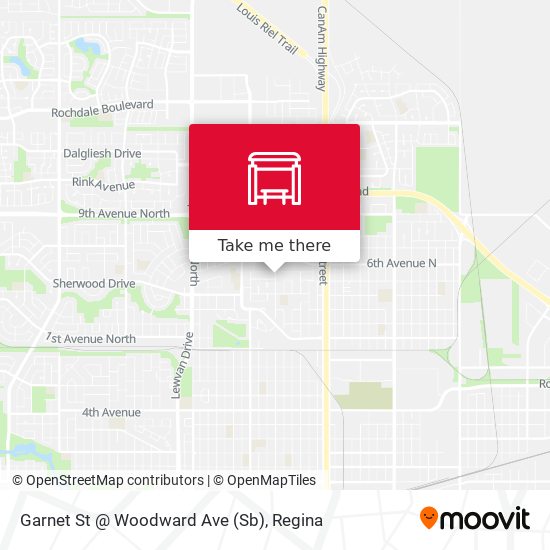 Garnet St @ Woodward Ave (Sb) map