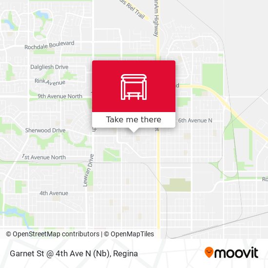 Garnet St @ 4th Ave N (Nb) map