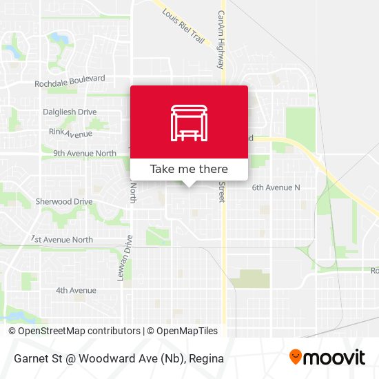 Garnet St @ Woodward Ave (Nb) map