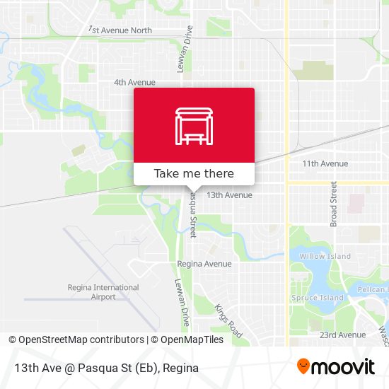 13th Ave @ Pasqua St (Eb) map