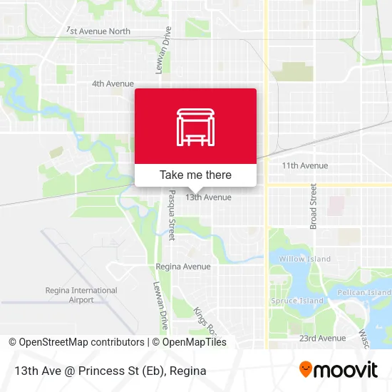 13th Ave @ Princess St (Eb) map