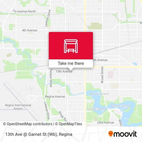 13th Ave @ Garnet St (Wb) map