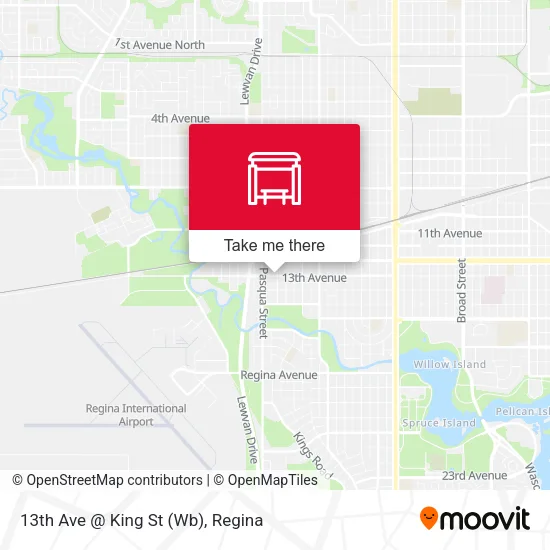 13th Ave @ King St (Wb) map