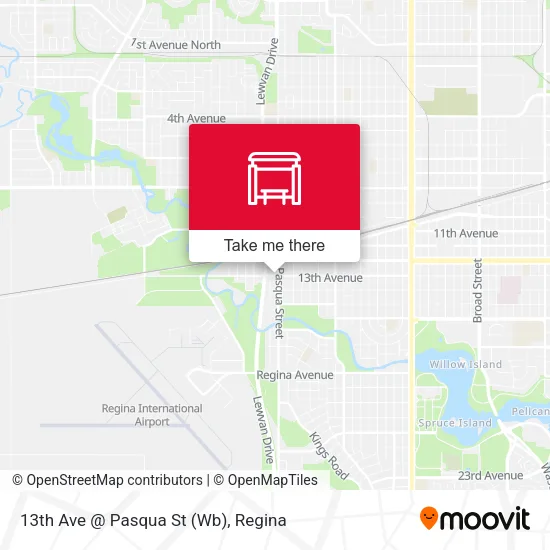 13th Ave @ Pasqua St (Wb) map