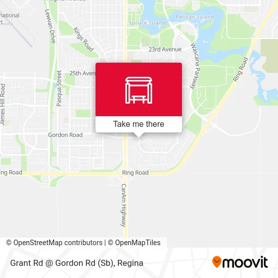 Grant Rd @ Gordon Rd (Sb) map