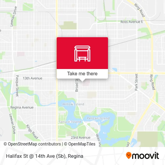 Halifax St @ 14th Ave (Sb) map