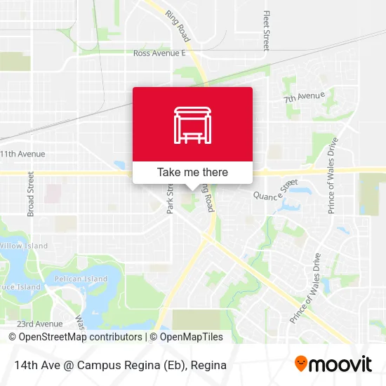 14th Ave @ Campus Regina (Eb) map