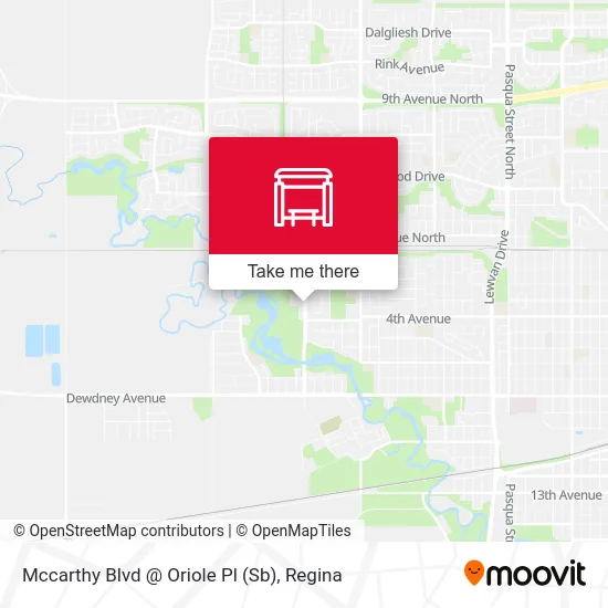 Mccarthy Blvd @ Oriole Pl (Sb) map
