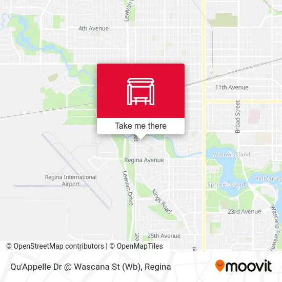 Qu'Appelle Dr @ Wascana St (Wb) map