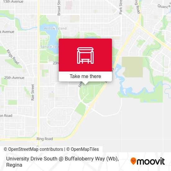 University Drive South @ Buffaloberry Way (Wb) map