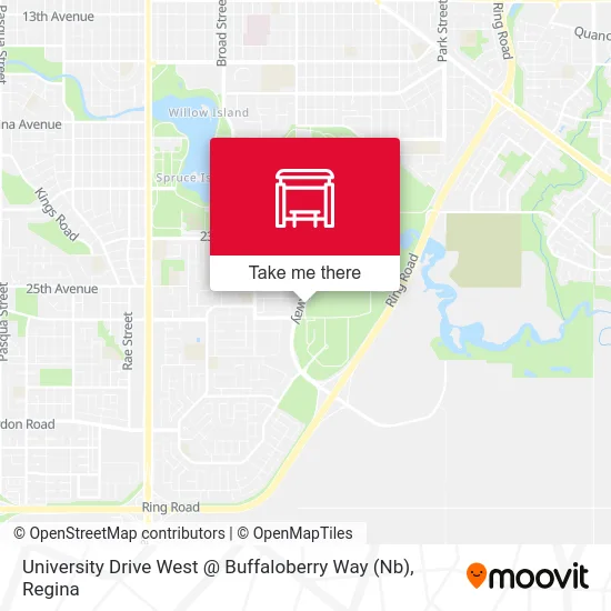 University Drive West @ Buffaloberry Way (Nb) map