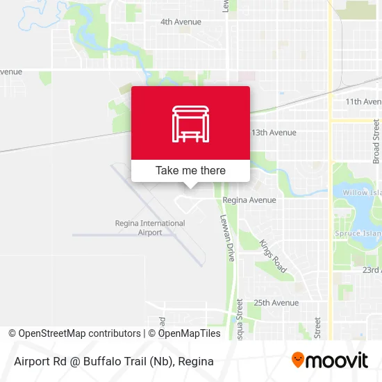 Airport Rd @ Buffalo Trail (Nb) map