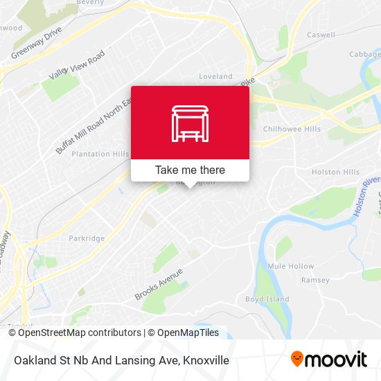 Oakland St Nb And Lansing Ave map