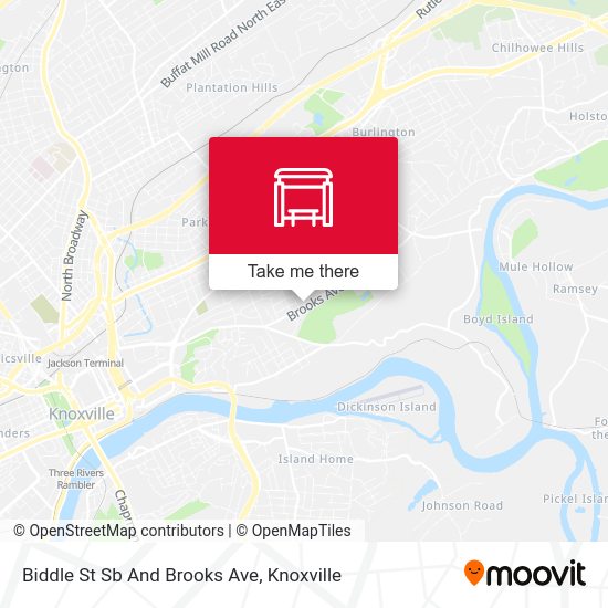 Biddle St Sb And Brooks Ave map