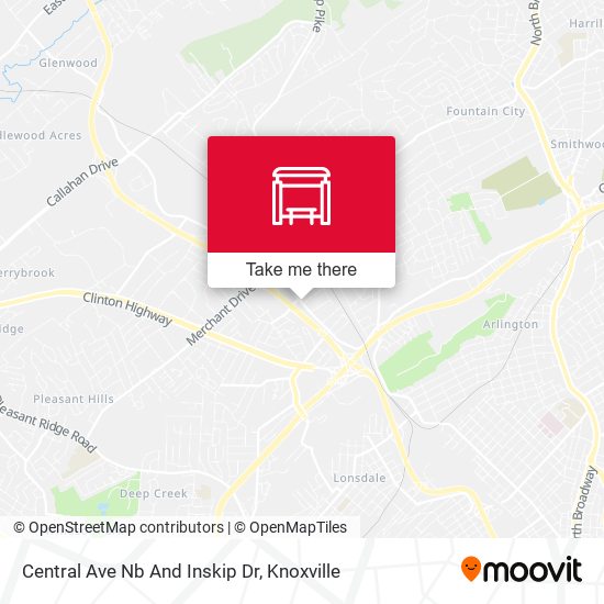 Central Ave Nb And Inskip Dr map