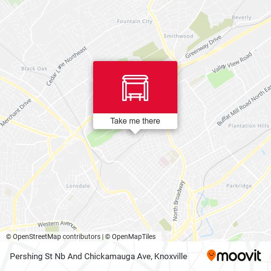 Pershing St Nb And Chickamauga Ave map