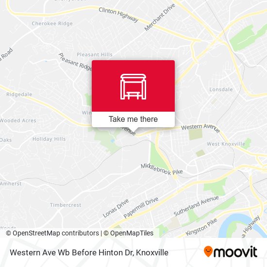 Mapa de Western Ave Wb Before Hinton Dr