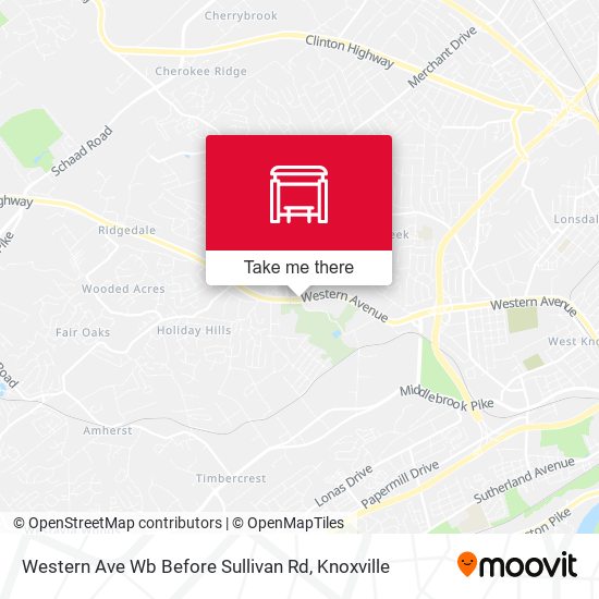 Western Ave Wb Before Sullivan Rd map