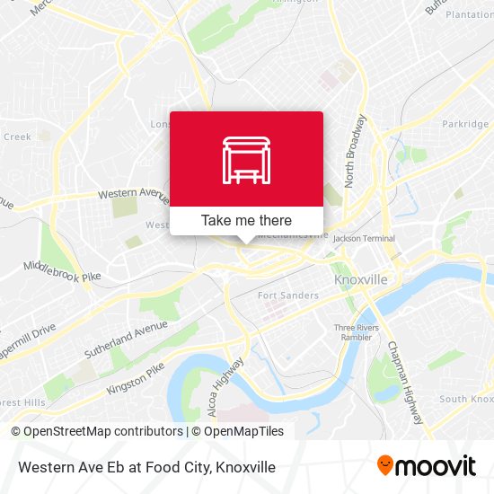 Western Ave Eb at Food City map