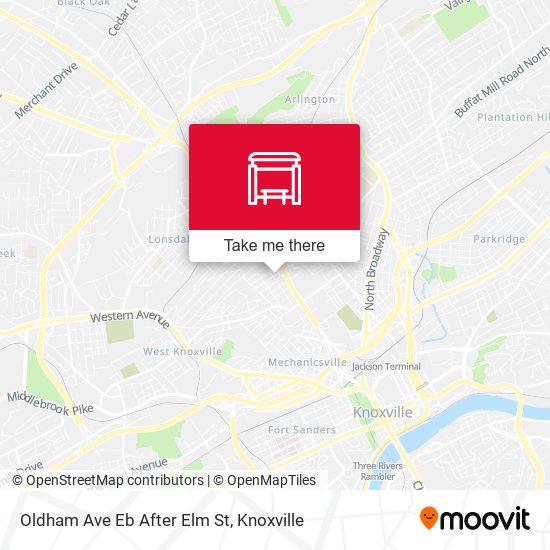 Oldham Ave Eb After Elm St map