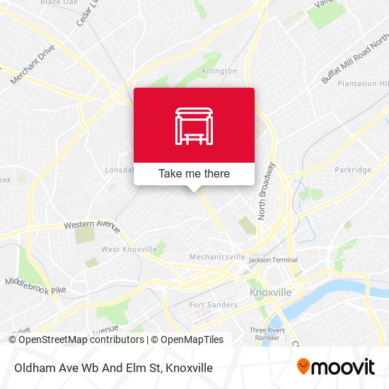 Oldham Ave Wb And Elm St map