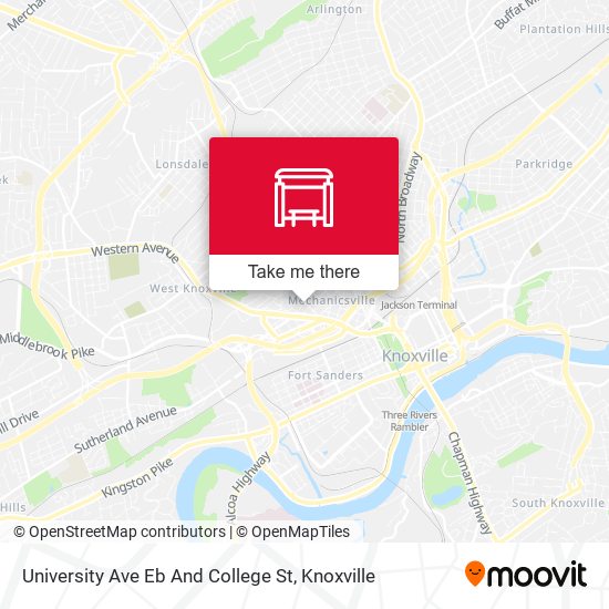 University Ave Eb And College St map